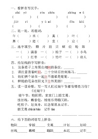 小学语文人教部编版一年级下册10 端午粽练习