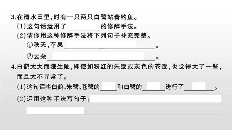 语文部编版五年级上册1.白鹭(ppt课件+课时训练)04