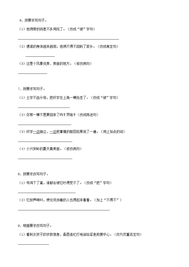部编版语文19小升初句法句式-双重否定句-句式变换-标点符号（17页）第2页