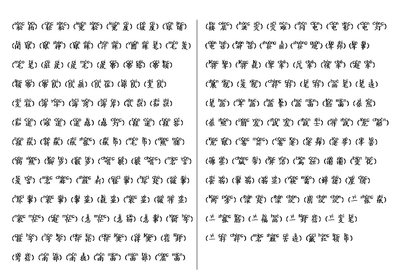部编版二上重点词语 试卷01
