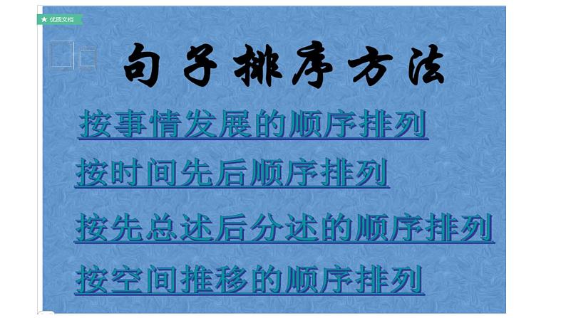 小升初语文专题复习课件：排列句子训练第1页