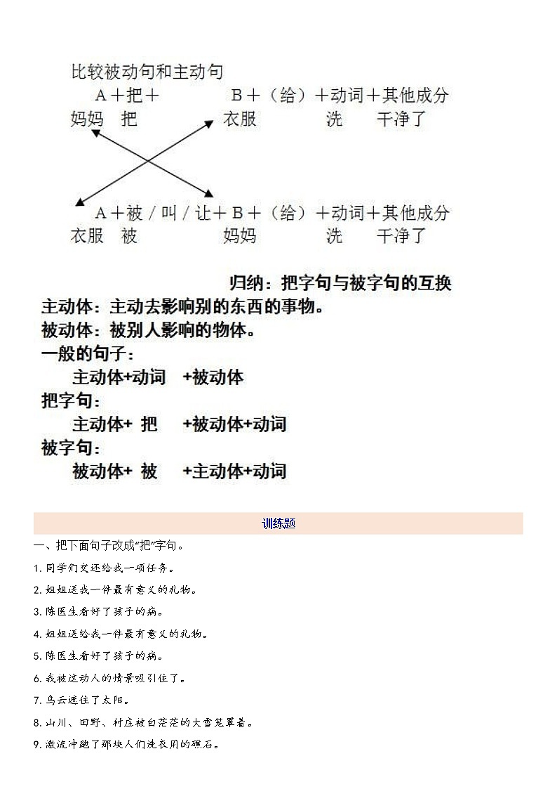 部编版三年级上册语文4句式变换练习（把字句、被字句）02
