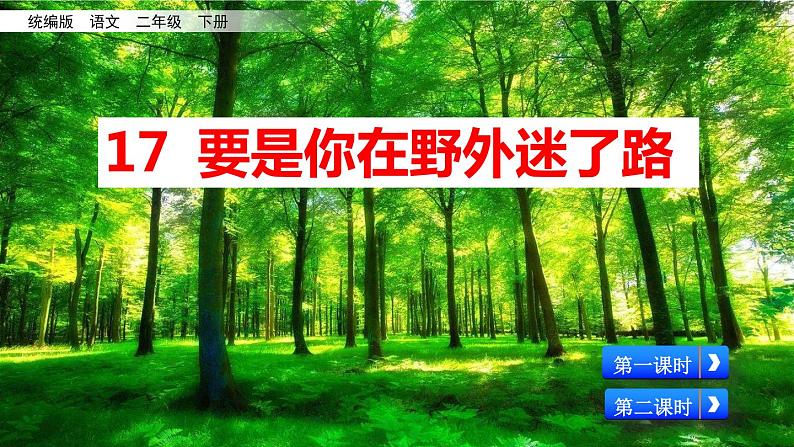 17 要是你在野外迷了路（教学课件）_人教部编版语文二下01