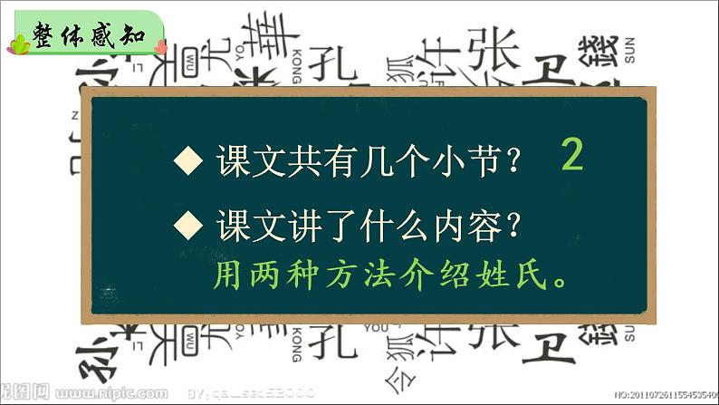 识字2 姓氏歌（课件）第5页