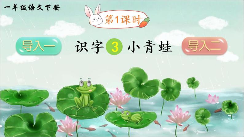 识字3 小青蛙（课件）小学语文一年级下册01