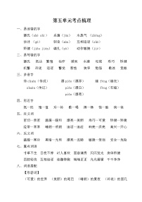 人教部编版五年级上册第五单元单元综合与测试课后测评