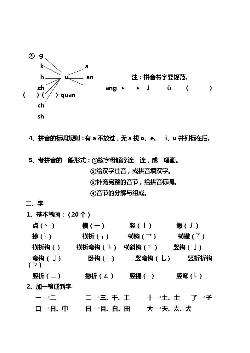 小学升初中语文必备复习资料 教案02