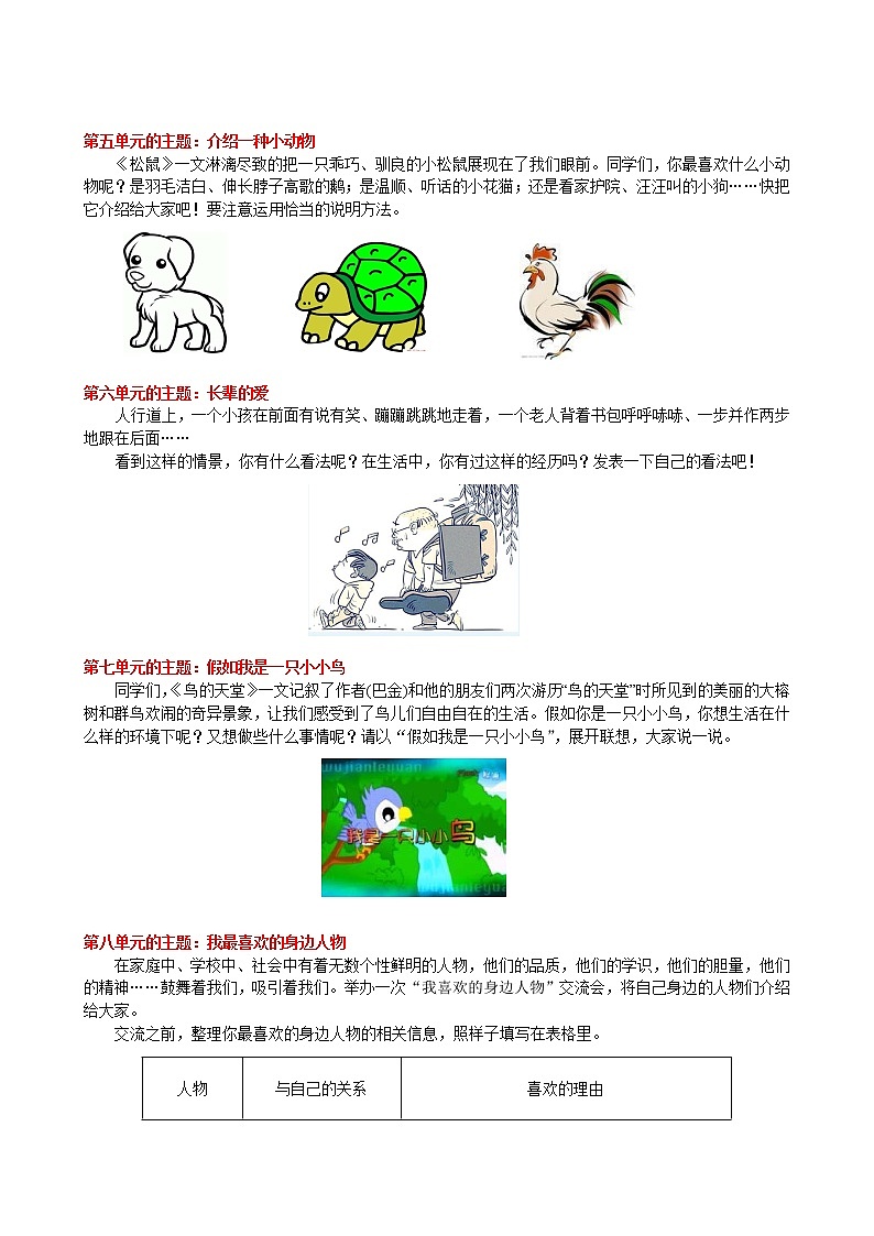 部编版五上语文期末复习之习作归类口语交际 试卷02