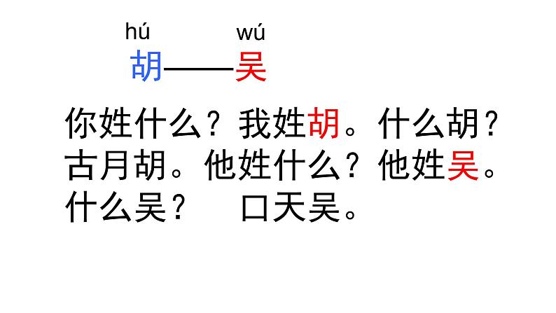 一年级下册语文课件识字一2. 姓氏歌(人教部编版)(共16张PPT)第5页