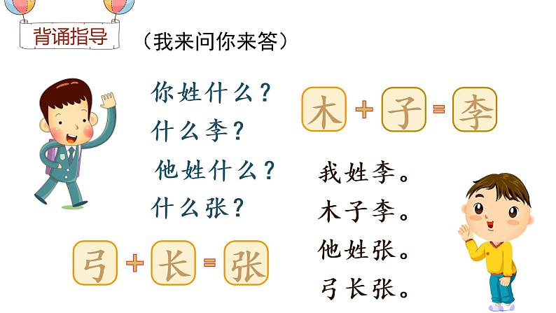 一年级下册语文课件识字一2. 姓氏歌(人教部编版)(共19张PPT)第8页