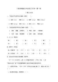 小学语文人教部编版五年级下册7* 猴王出世精品同步达标检测题