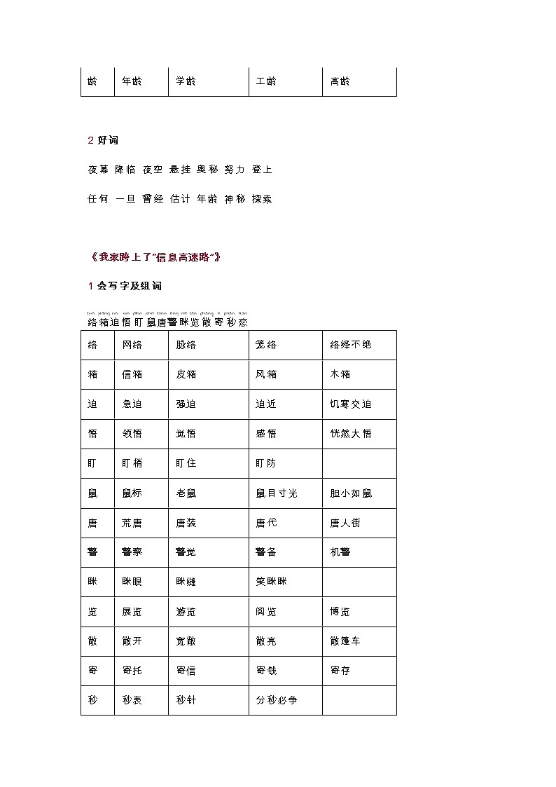 统编版三年级语文下册第6单元知识总结梳理03