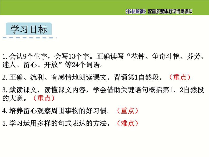 小学 语文 人教部编版 三年级下册 第四单元 13 花钟课件第2页