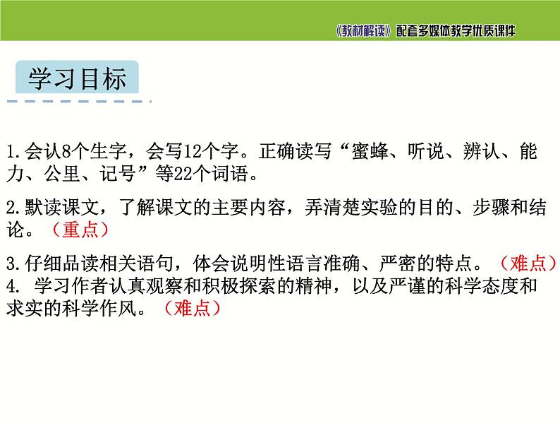 小学 语文人教部编版三年级下册第四单元14 蜜蜂课件02