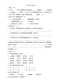人教版六年级语文下册期末测试题 (4)