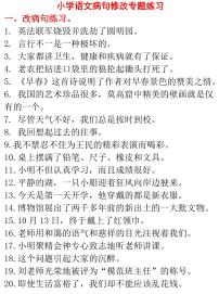 小升初小学语文病句修改专题练习