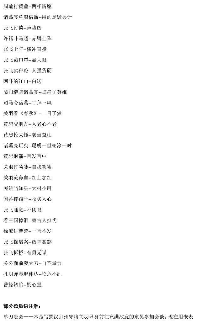 小升初有关四大名著的成语、歇后语 试卷02