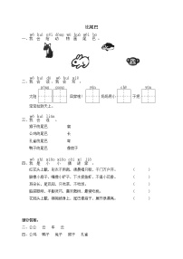 小学语文人教部编版一年级上册6 比尾巴同步训练题