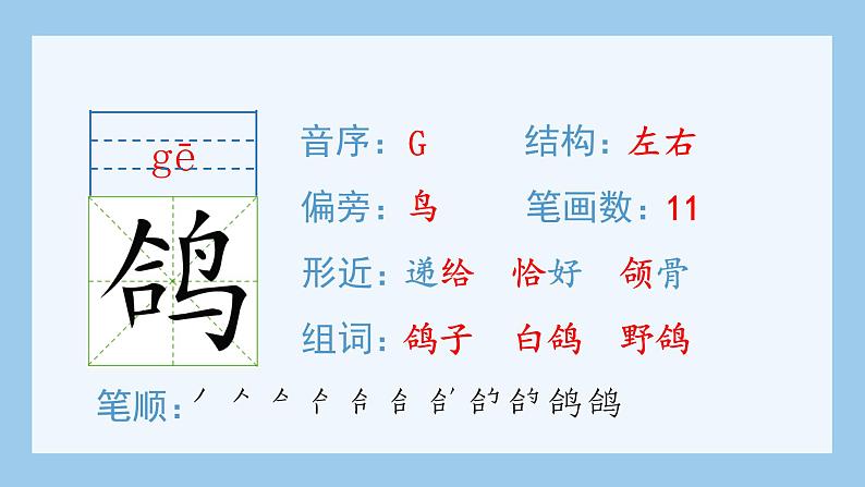 人教部编版语文四年级下册 6.飞向蓝天的恐龙（生字+听写）PPT课件04