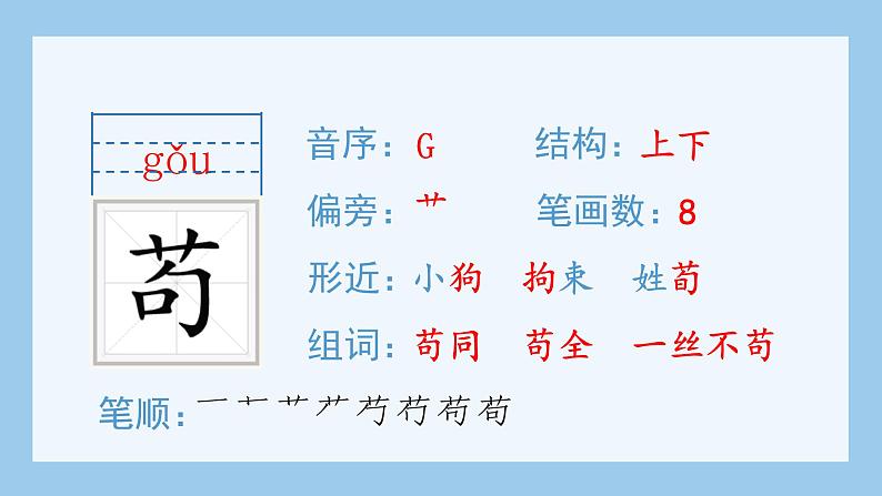 人教部编版语文四年级下册 15.白鹅（生字+听写）PPT课件06