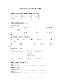 部编版三年级语文下册综合练习试题  （含答案）