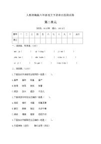 小学语文人教部编版六年级下册第二单元单元综合与测试巩固练习