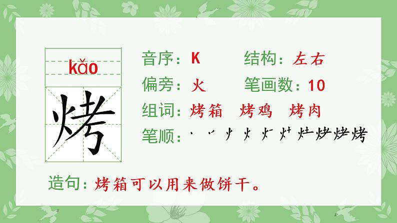 人教部编版语文二年级下册 识字4 中国美食（生字+听写）PPT课件04