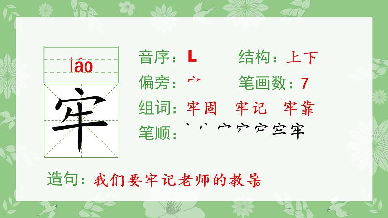 人教部编版语文二年级下册 12 寓言二则（生字+听写）PPT课件03