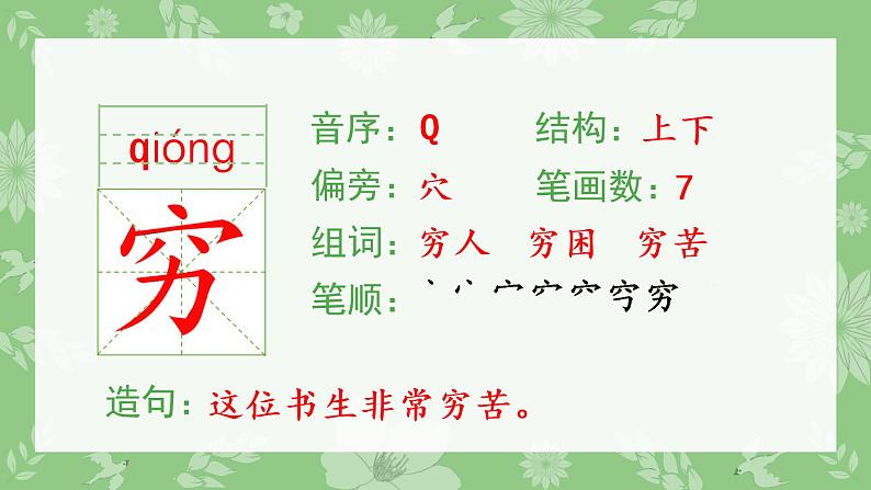 人教部编版语文二年级下册 15 古诗二首（生字+听写）PPT课件04