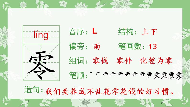 人教部编版语文三年级下册 17 我变成了一棵树（生字+听写）PPT课件06