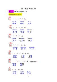 部编本语文一年级下册第二单元知识汇总