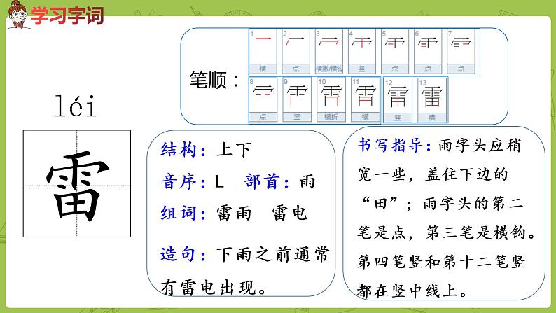 统编版语文二年级（下）第5单元16《雷雨》课件+素材06