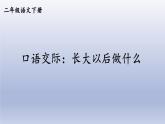 部编版语文二年级下册 识字 《口语交际：长大以后做什么 》课件