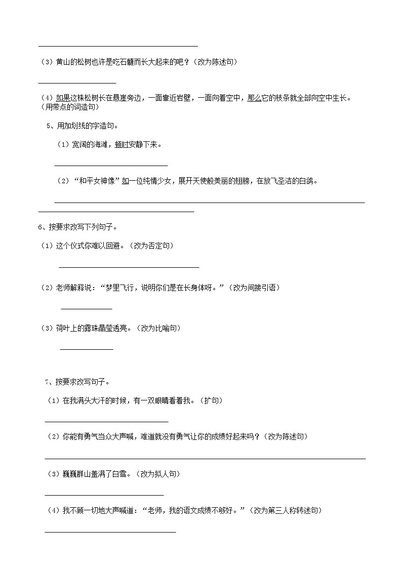 小升初语文专题复习修辞（含答案）第2页