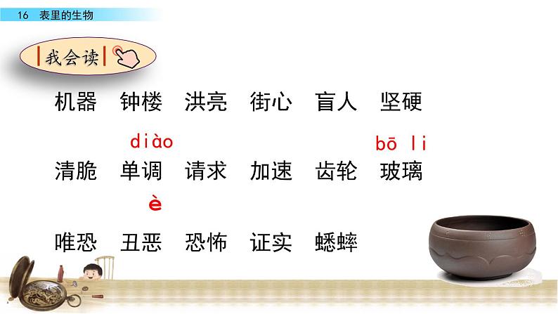 部编版语文六年级下册《16 表里的生物》课件03