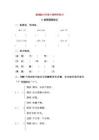 小学语文人教部编版六年级下册5 鲁滨孙漂流记（节选）同步训练题