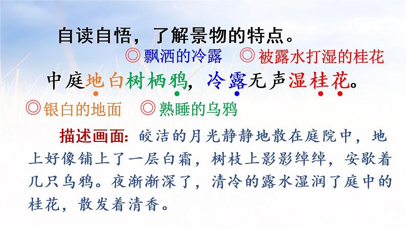 人教部编版 六年级下册语文 3 《古诗三首-十五夜望月》课件07