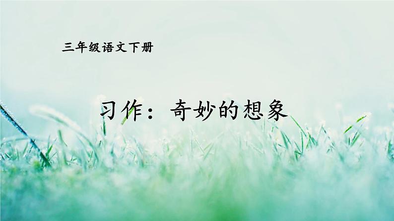 人教版三年级语文下册 第五单元《 习作：奇妙的想象》课件03