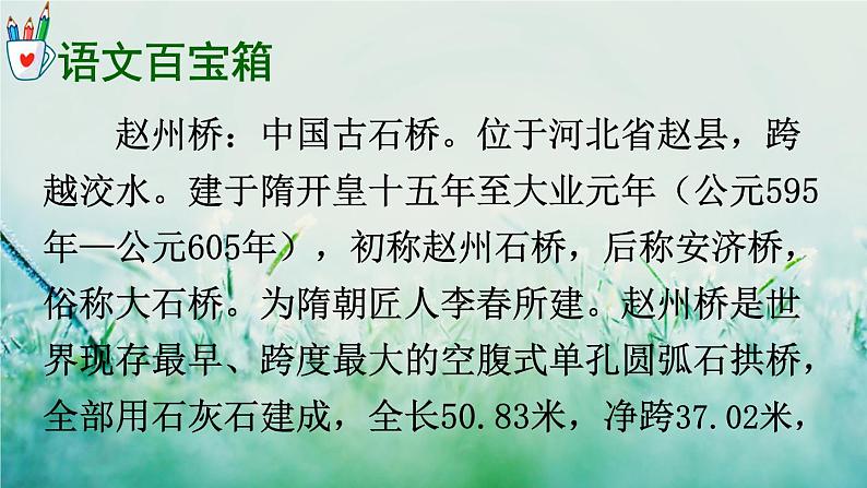 人教版三年级语文下册 第三单元 11 《赵州桥》课件03