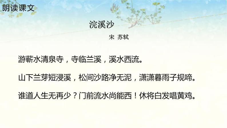 浣溪沙遊蘄水清泉寺ppt課件免費下載