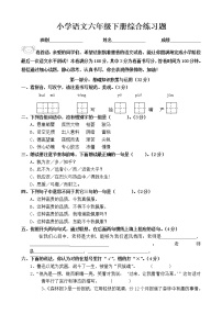 部编版六年级语文下册期末综合练习题 (2)