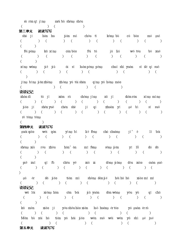 六年级下册语文期末基础知识要点第2页