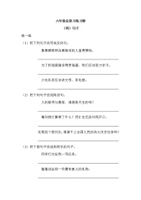 六年级句子总复习练习题（4）