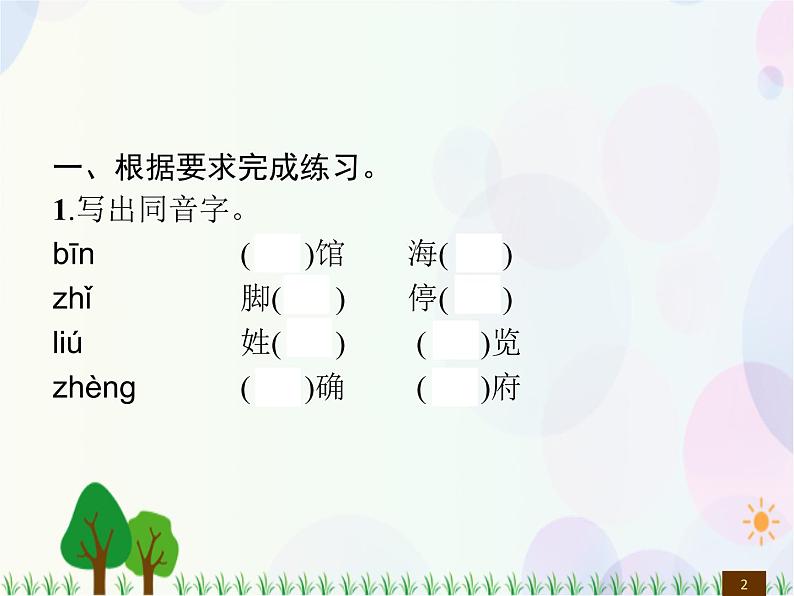 人教部编版语文四年级下册  第2单元  语文园地  同步练习课件第2页