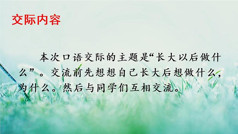 部编版二年级语文下册  识字 口语交际：长大以后做什么课件02