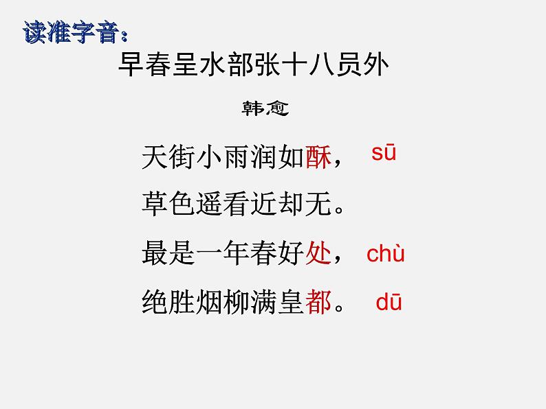 六年级下册语文课件-古诗词诵读：4.早春呈水部张十八员外 人教部编版课件06