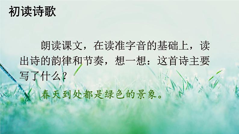 部编版四年级语文下册 第三单元 10 绿 课件PPT04