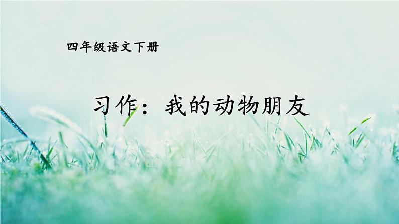 部编版四年级语文下册 第四单元 习作：我的动物朋友第2页