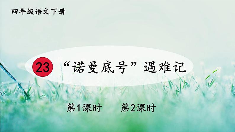 部编版四年级语文下册 第七单元 23 “诺曼底号”遇难记 课件PPT01