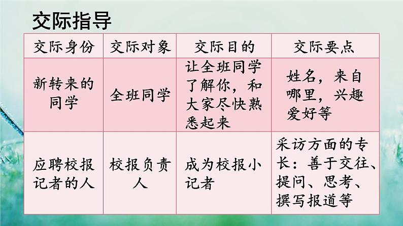 部编版四年级语文下册 第七单元 口语交际：自我介绍 课件PPT04